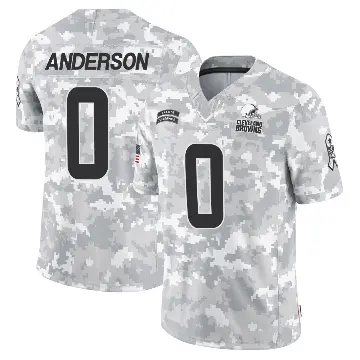 ＃0 Men's Aaron Anderson Arctic Camo Limited Cleveland Browns 2024 Salute to Service Jersey