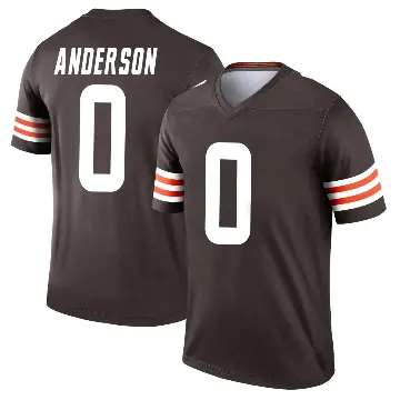 ＃0 Men's Aaron Anderson Brown Legend Cleveland Browns Jersey