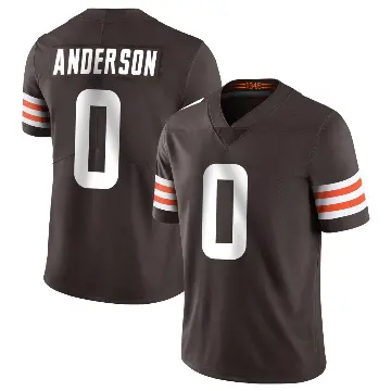 ＃0 Men's Aaron Anderson Brown Limited Cleveland Browns Team Color Vapor Untouchable Jersey