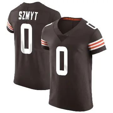 ＃0 Men's Andre Szmyt Brown Elite Cleveland Browns Vapor Jersey