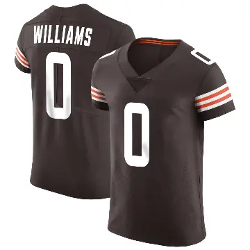 ＃0 Men's Bucky Williams Brown Elite Cleveland Browns Vapor Jersey
