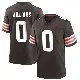 ＃0 Men's Bucky Williams Brown Game Cleveland Browns Team Color Jersey