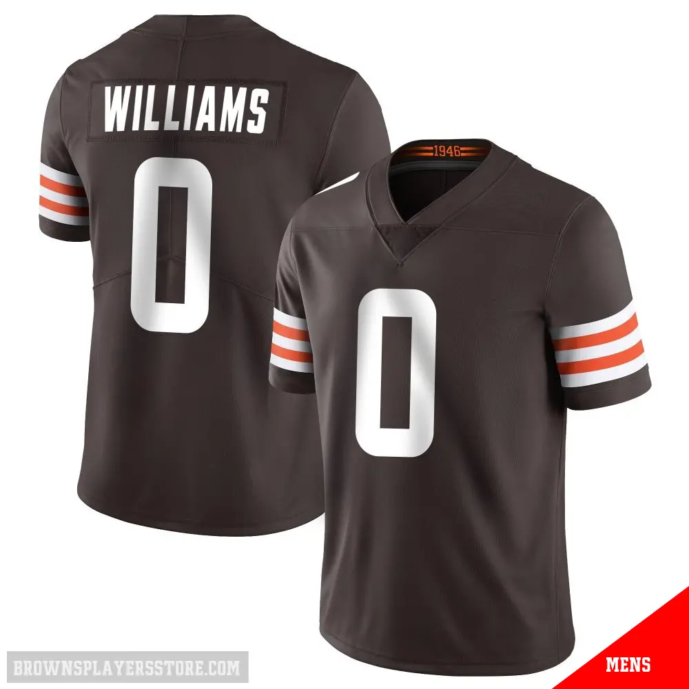 ＃0 Men's Bucky Williams Brown Limited Cleveland Browns Team Color Vapor Untouchable Jersey