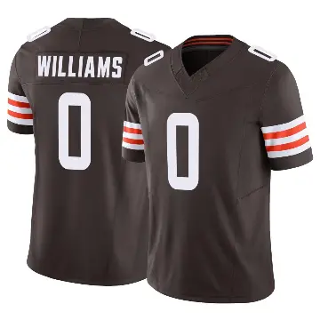 ＃0 Men's Bucky Williams Brown Limited Cleveland Browns Vapor F.U.S.E. Jersey