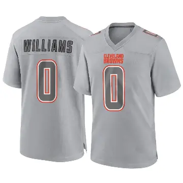 ＃0 Men's Bucky Williams Gray Game Cleveland Browns Atmosphere Fashion Jersey