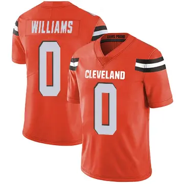 ＃0 Men's Bucky Williams Orange Limited Cleveland Browns Alternate Vapor Untouchable Jersey