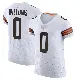 ＃0 Men's Bucky Williams White Elite Cleveland Browns Vapor Jersey
