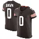 ＃0 Men's Damarri Mathis Brown Elite Cleveland Browns Vapor Jersey
