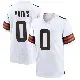 ＃0 Men's Damarri Mathis White Game Cleveland Browns Jersey