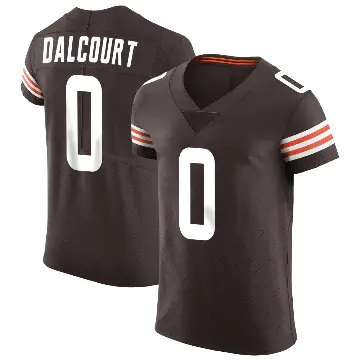 ＃0 Men's Darrian Dalcourt Brown Elite Cleveland Browns Vapor Jersey