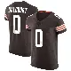 ＃0 Men's Darrian Dalcourt Brown Elite Cleveland Browns Vapor Jersey