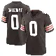 ＃0 Men's Darrian Dalcourt Brown Game Cleveland Browns Team Color Jersey