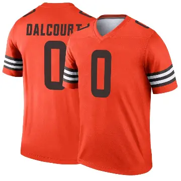 ＃0 Men's Darrian Dalcourt Orange Legend Cleveland Browns Inverted Jersey