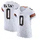 ＃0 Men's Darrian Dalcourt White Elite Cleveland Browns Vapor Jersey