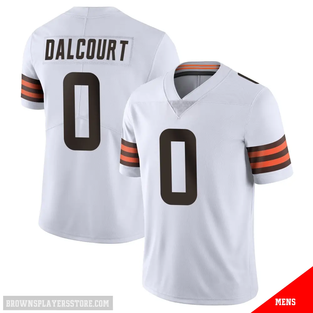 ＃0 Men's Darrian Dalcourt White Limited Cleveland Browns Vapor Untouchable Jersey