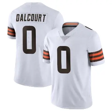 ＃0 Men's Darrian Dalcourt White Limited Cleveland Browns Vapor Untouchable Jersey