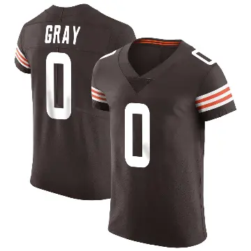 ＃0 Men's Eric Gray Brown Elite Cleveland Browns Vapor Jersey