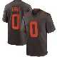 ＃0 Men's Eric Gray Brown Game Cleveland Browns Alternate Jersey