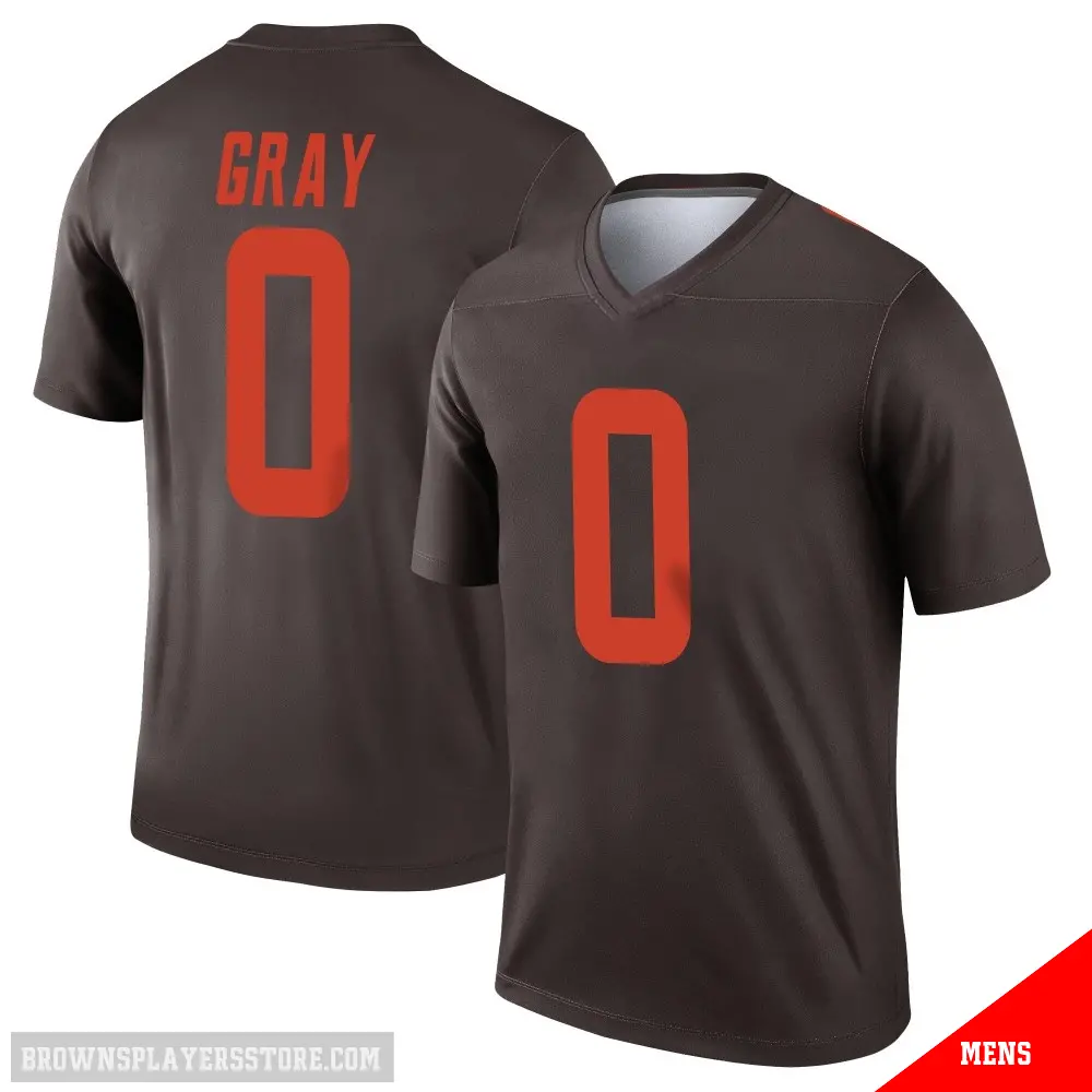 ＃0 Men's Eric Gray Brown Legend Cleveland Browns Alternate Jersey