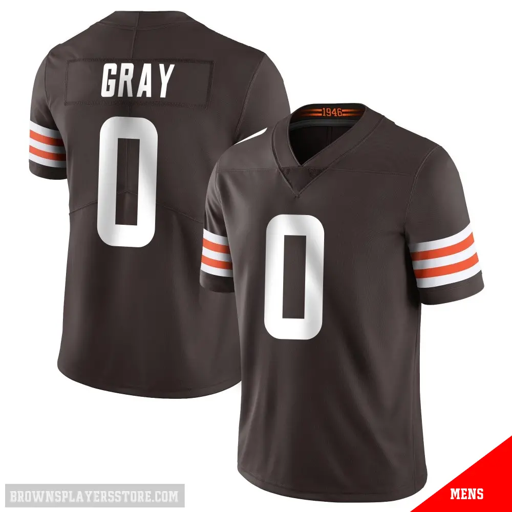 ＃0 Men's Eric Gray Brown Limited Cleveland Browns Team Color Vapor Untouchable Jersey