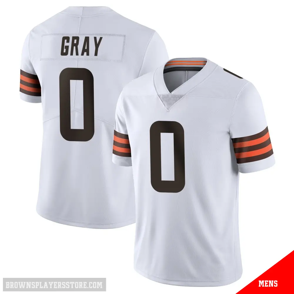 ＃0 Men's Eric Gray White Limited Cleveland Browns Vapor Untouchable Jersey