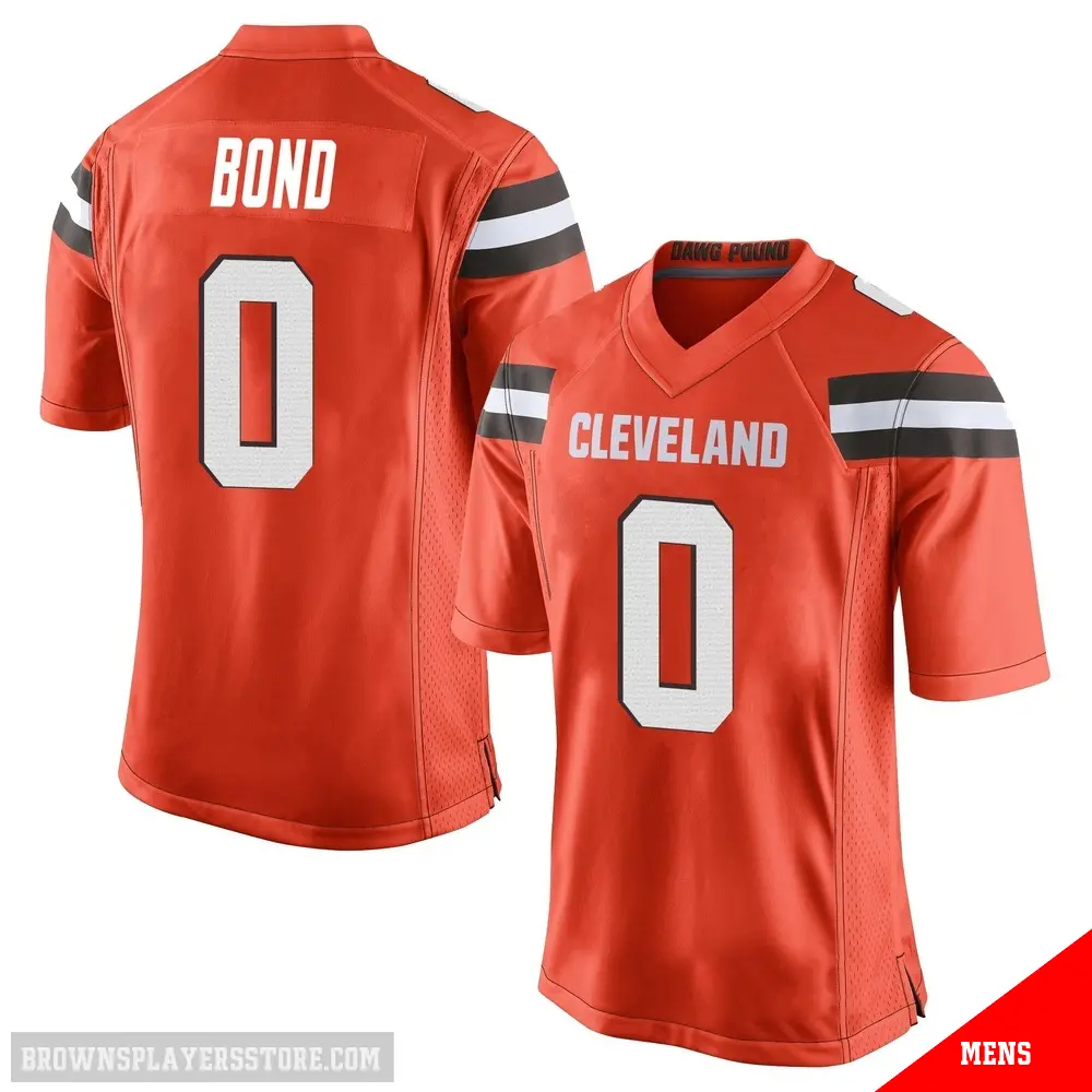 ＃0 Men's Isaiah Bond Orange Game Cleveland Browns Alternate Jersey