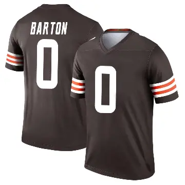 ＃0 Men's Jackson Barton Brown Legend Cleveland Browns Jersey