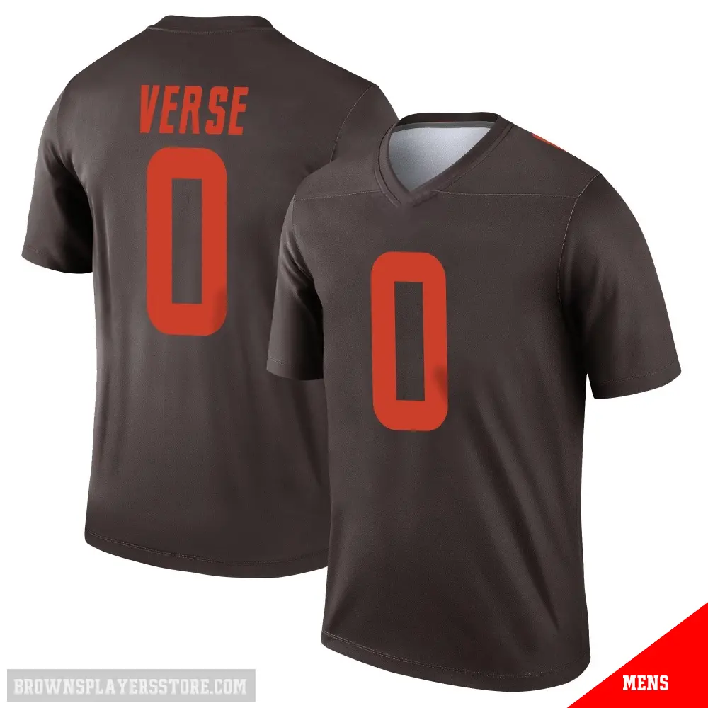 ＃0 Men's Jared Verse Brown Legend Cleveland Browns Alternate Jersey