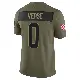 ＃0 Men's Jared Verse Olive Limited Cleveland Browns 2025 Salute to Service Jersey