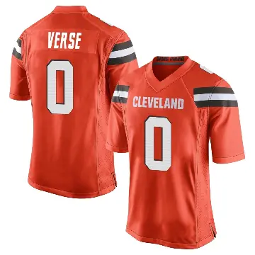 ＃0 Men's Jared Verse Orange Game Cleveland Browns Alternate Jersey