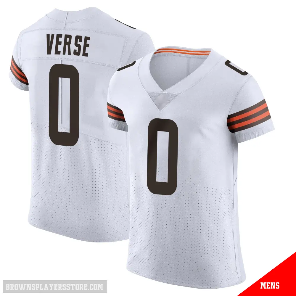 ＃0 Men's Jared Verse White Elite Cleveland Browns Vapor Jersey