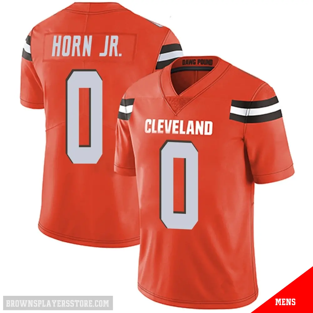 ＃0 Men's Jimmy Horn Jr. Orange Limited Cleveland Browns Alternate Vapor Untouchable Jersey