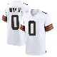 ＃0 Men's Jimmy Horn Jr. White Game Cleveland Browns Jersey