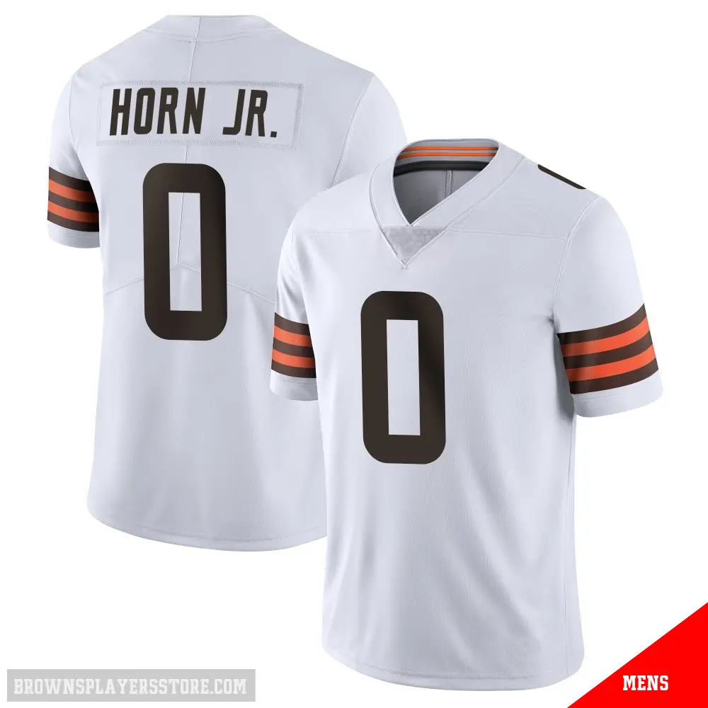 ＃0 Men's Jimmy Horn Jr. White Limited Cleveland Browns Vapor Untouchable Jersey