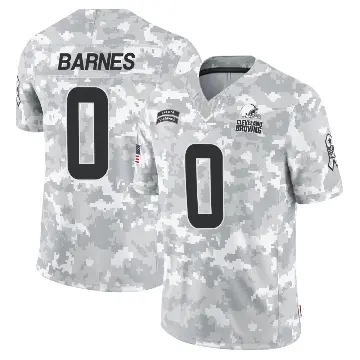 ＃0 Men's Krys Barnes Arctic Camo Limited Cleveland Browns 2024 Salute to Service Jersey