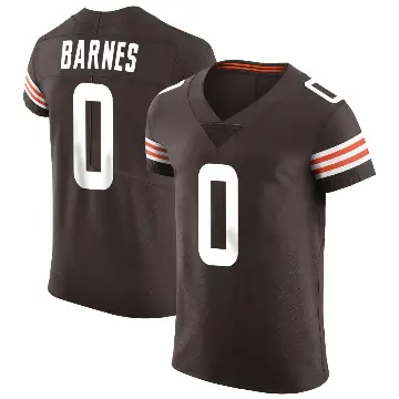 ＃0 Men's Krys Barnes Brown Elite Cleveland Browns Vapor Jersey