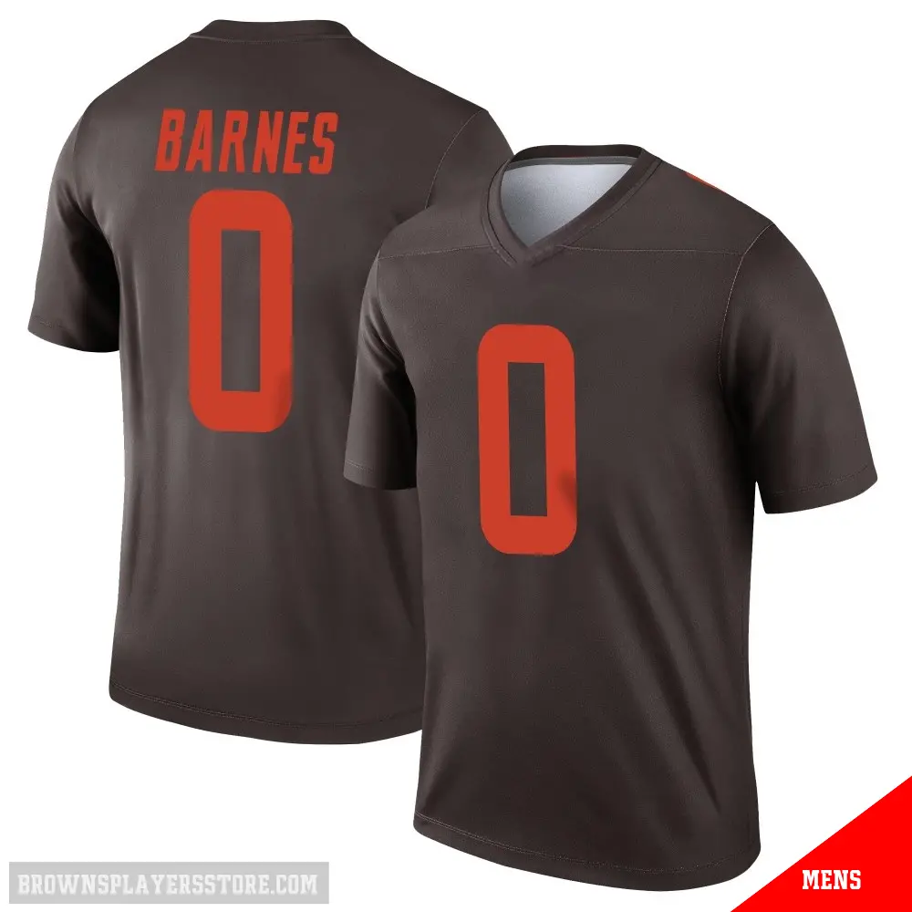 ＃0 Men's Krys Barnes Brown Legend Cleveland Browns Alternate Jersey
