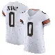 ＃0 Men's Krys Barnes White Elite Cleveland Browns Vapor Jersey
