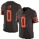 ＃0 Men's Obinna Eze Brown Limited Cleveland Browns Color Rush Jersey