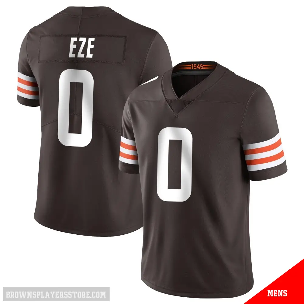 ＃0 Men's Obinna Eze Brown Limited Cleveland Browns Team Color Vapor Untouchable Jersey