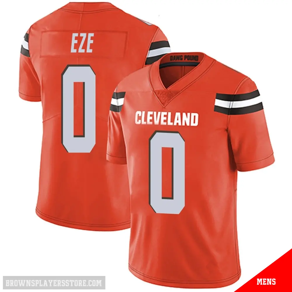 ＃0 Men's Obinna Eze Orange Limited Cleveland Browns Alternate Vapor Untouchable Jersey
