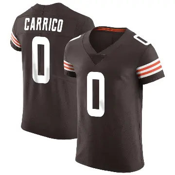 ＃0 Men's Reid Carrico Brown Elite Cleveland Browns Vapor Jersey