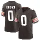 ＃0 Men's Reid Carrico Brown Game Cleveland Browns Team Color Jersey