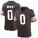 ＃0 Men's Tyron Herring Brown Game Cleveland Browns Team Color Jersey