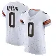 ＃0 Men's Tyron Herring White Elite Cleveland Browns Vapor Jersey