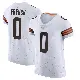 ＃0 Men's Wesley French White Elite Cleveland Browns Vapor Jersey