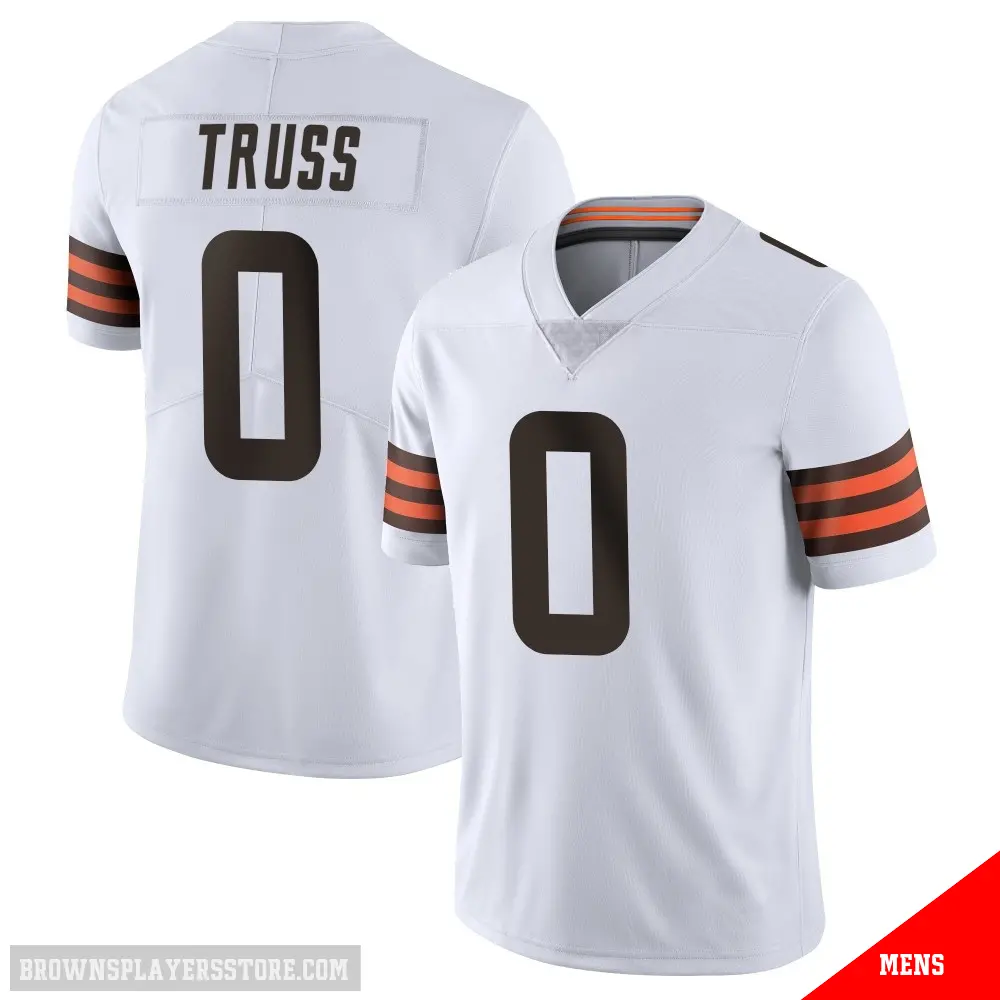 ＃0 Men's Xavier Truss White Limited Cleveland Browns Vapor Untouchable Jersey