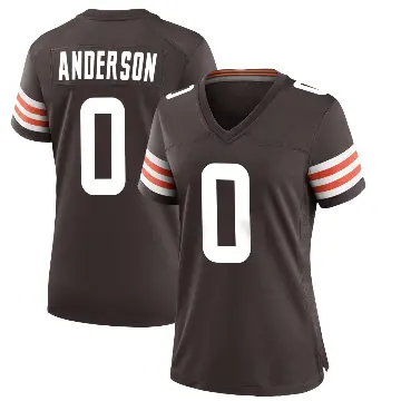 ＃0 Women's Aaron Anderson Brown Game Cleveland Browns Team Color Jersey