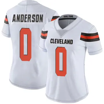 ＃0 Women's Aaron Anderson White Limited Cleveland Browns Vapor Untouchable Jersey