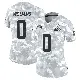 ＃0 Women's Bucky Williams Arctic Camo Limited Cleveland Browns 2024 Salute to Service Jersey